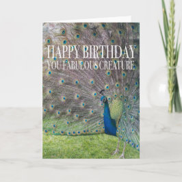 Cartão de Aniversário de Peacock