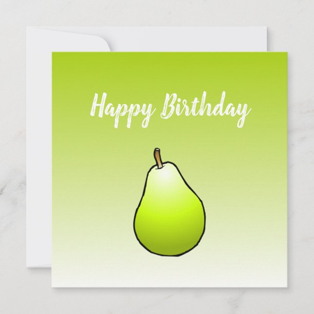 Cartão de Aniversário de Pear (Frente)