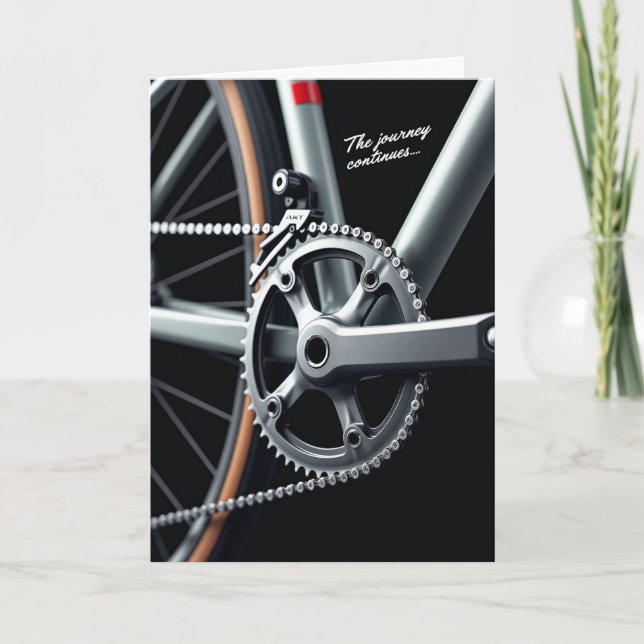 Cartão de Aniversário de Peça de Bicicleta (Frente)