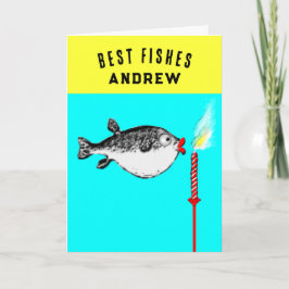Cartão de Aniversário de Peixe Engraçado