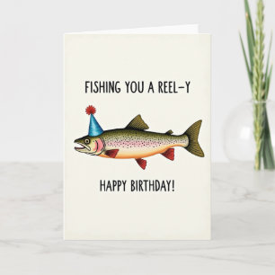 Cartão de Aniversário de Peixe Oliva
