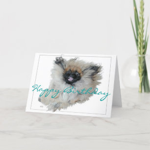 Cartão de Aniversário de Pekingese