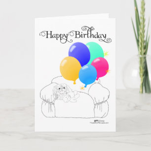 Cartão de Aniversário de Pekingese