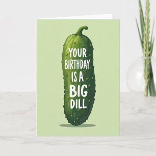 Cartão de Aniversário de Pepino