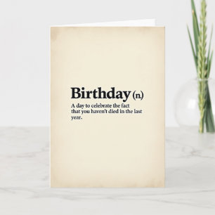 Cartão de Aniversário de Pergaminho Envelhecido