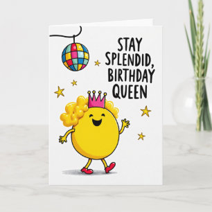 Cartão de Aniversário de Personagem de Desenho Ani
