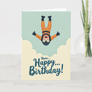 Cartão de Aniversário de Personagem Voadora