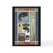 Cartão de Aniversário de Pesca