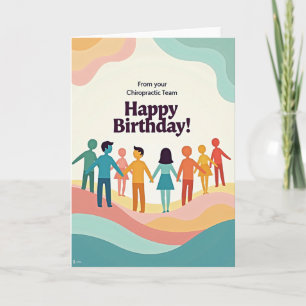 Cartão de Aniversário de Pessoas Unidas