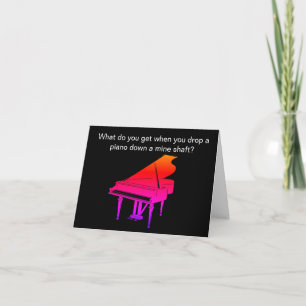 Cartão de Aniversário de Piada de Piano Engraçado