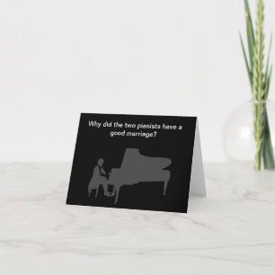 Cartão de Aniversário de Piada de Piano Engraçado