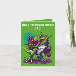 Cartão de aniversário de picleball engraçado Dino-