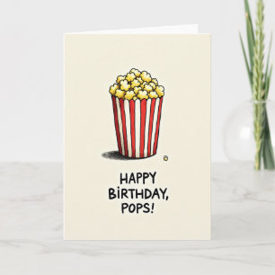 Cartão de Aniversário de Pipoca Doce