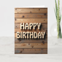 Cartão de Aniversário de Placa Texturizada