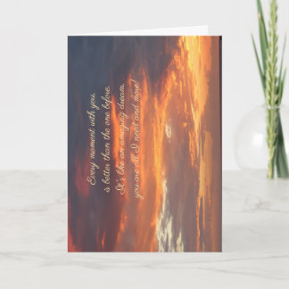 cartão de aniversário de pôr do sol