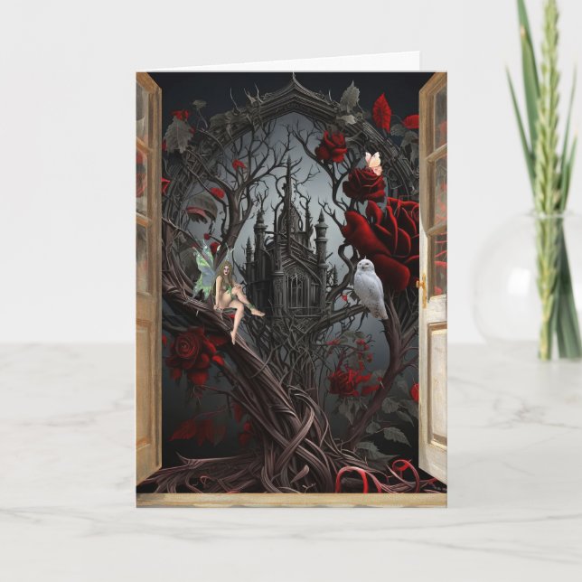 Cartão de Aniversário de Porta Aberta (Frente)