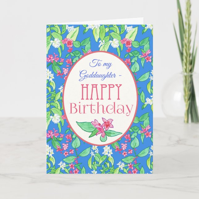 Cartão de Aniversário de primavera Blossomo para F (Frente)
