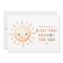 Cartão de Aniversário de Primeira Volta ao Sol Imp