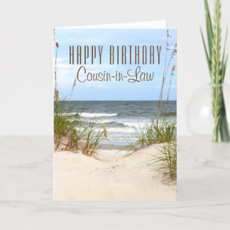 Cartão de Aniversário de Primo-em-Lei da Praia