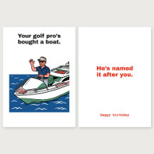 Cartão de Aniversário de Profissional de Golfe: El