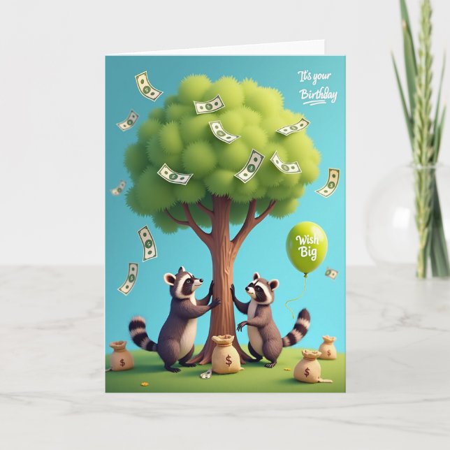 Cartão de Aniversário de Prosperidade (Frente)
