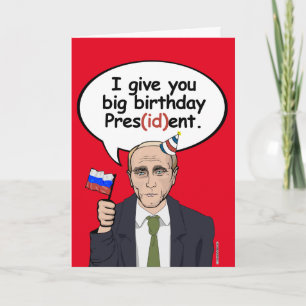Cartão de Aniversário de Putin - Dou-lhe aniversár