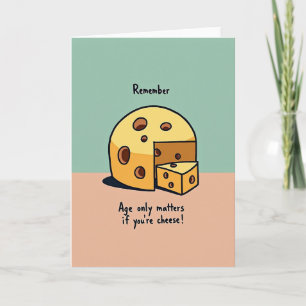 Cartão de Aniversário de Queijo Caprichoso
