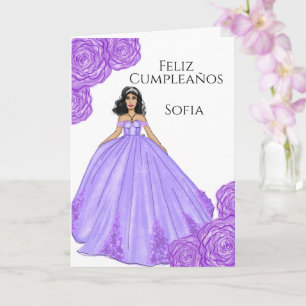 Cartão de Aniversário de Quinceanera Puro