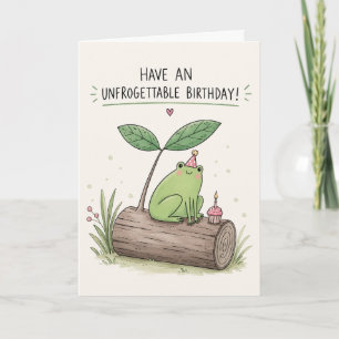 Cartão de aniversário de rã engraçado inesquecível