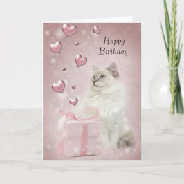 Cartão de aniversário de Ragdoll