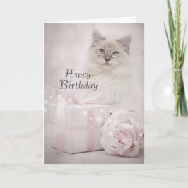 Cartão de aniversário de Ragdoll