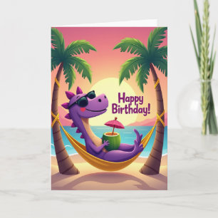 Cartão de Aniversário de Réptil Tropical