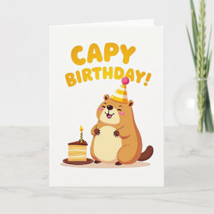 Cartão de Aniversário de Roedor Alegre