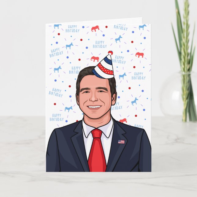 Cartão de Aniversário de Ron DeSantis (Frente)