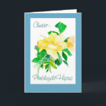 Cartão de Aniversário de Rosa Amarelo, Saudação da<br><div class="desc">Um Cartão de Aniversário bonito para uma irmã com "Feliz Aniversário" em galês e rosas amarelos ouros de Sonho,  a partir de uma pintura aquosa de Judy Adamson.</div>