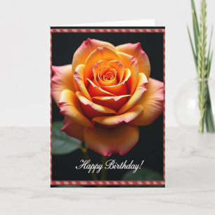Cartão de Aniversário de Rosa Arte