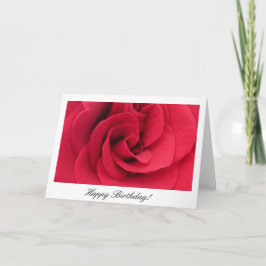 cartão de aniversário de rosa vermelha