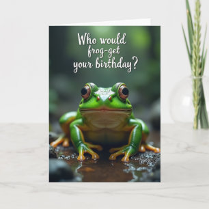 Cartão de Aniversário de Sapo Esmeralda