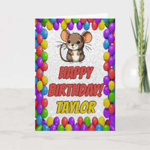 Cartão de aniversário de saudação personalizada do