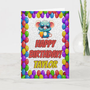Cartão de aniversário de saudação personalizada do