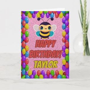 Cartão de aniversário de saudação personalizado de