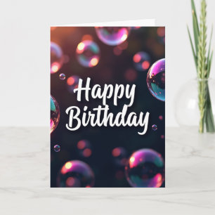 Cartão de Aniversário de Script Elegante Escuro