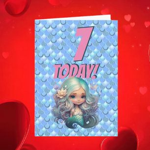 Cartão de aniversário de Sereia