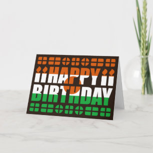 Cartão de Aniversário de Sinalizador Níger