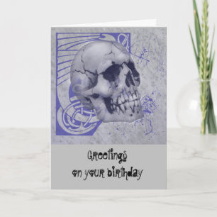 Cartão de aniversário de Skull
