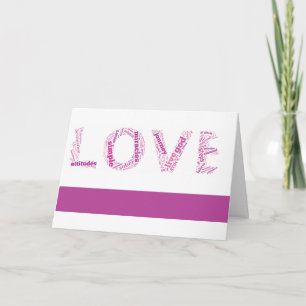 Cartão de aniversário de Sobriedade de Amor Rosa
