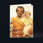 Cartão de aniversário de St Joseph<br><div class="desc">Irmão original Joseph Murphy da fotografia (c),  ObSB.  Este cartão apropriado para o aniversário de um pai</div>