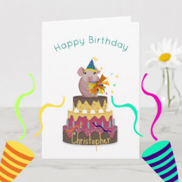 Cartão de Aniversário de Suíno Magra