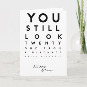 Cartão de Aniversário de Tabela de Olhos Engraçado