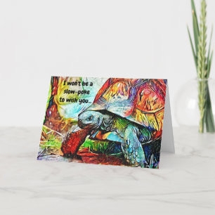 Cartão de Aniversário de Tartaruga Bonita